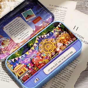 Maquette 3d starlight playground dans boîte souvenir 4,3x16,4x2,6 cm.