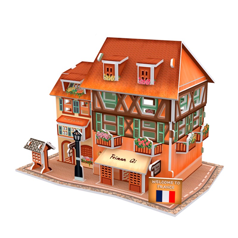 Puzzle 3d world style style classique france fashion street shop.