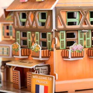 Puzzle 3d world style style classique france  fashion street shop.