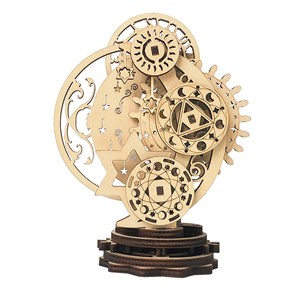 Maquette en bois 3d, design de montre mécanique punk. 40 pièces.