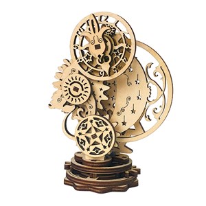 Maquette en bois 3d, design de montre mécanique punk. 40 pièces.