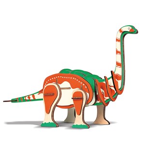 Puzzle 3d xl en bois brontosaurus 41 pièces.. 34,2x9,2x18,2 cm.