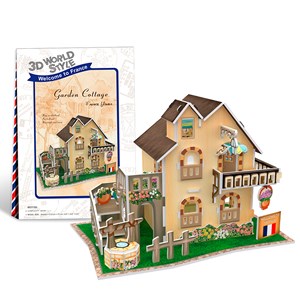 Puzzle 3d world style style classique france maison avec jardin