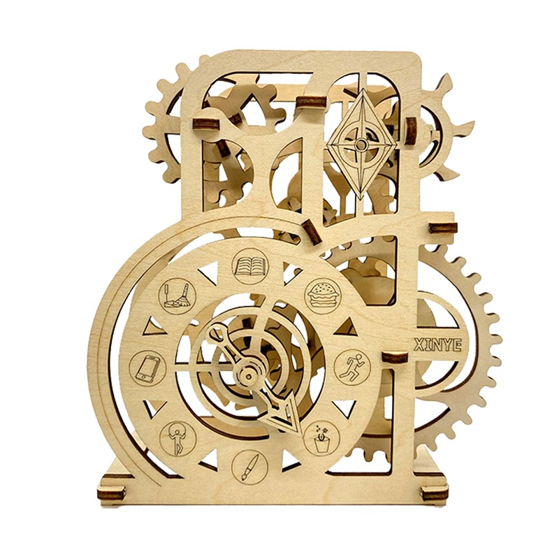 Maquette en bois 3d, design de roue de la fortune. 56 pièces.