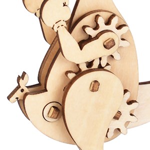 Mini puzzle mécanique 3d en bois. Design kangaroo. 20 pièces.