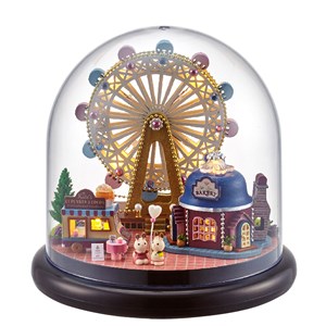 Maquette miniature 3d roue de la fortune happy 14x14x13,7 cm.