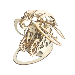 Maquette en bois 3d, design de tortue mécanique. 200 pièces.