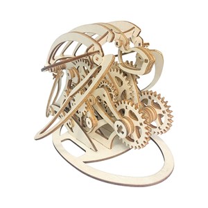 Maquette en bois 3d, design de tortue mécanique. 200 pièces.