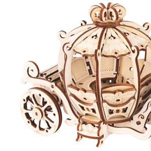 Casse-tête 3d en bois. Carrosse en citrouille. 129 pièces.