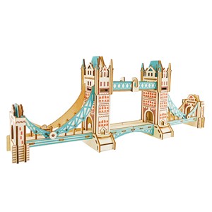 Puzzle 3d en bois. Pont de la tour à londres. 105 pièces.