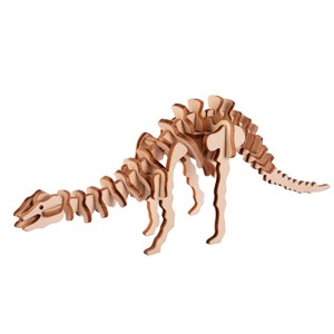 Casse-tête 3d en bois. Design de diplodocus. 34 pièces.