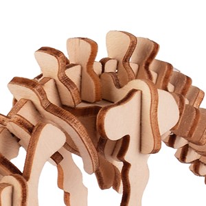 Casse-tête 3d en bois. Design de diplodocus. 34 pièces.