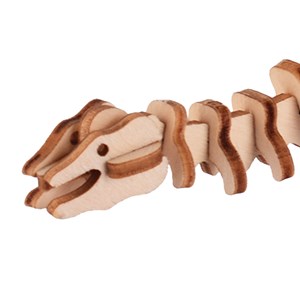 Casse-tête 3d en bois. Design de diplodocus. 34 pièces.