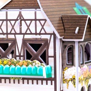 Puzzle 3d world style style classique france fleuriste.