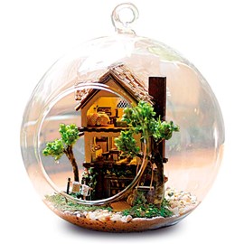 Maquette miniature 3d island forest dream 12x12x12 cm.