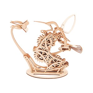 Maquette en bois 3d, conception de colibri mécanique.