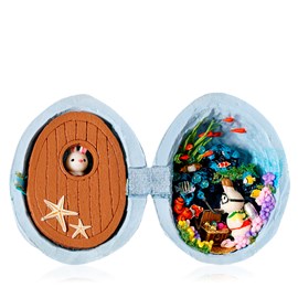 Maquette miniature 3d promenade sous-marine 4x5x4 cm.