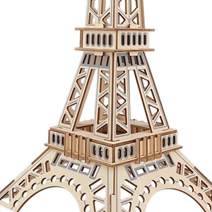 Puzzle 3d en bois. Tour eiffel à paris. 52 pièces.