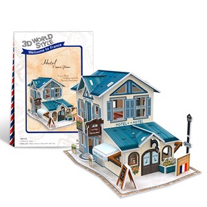 Puzzle 3d monde style style classique france hôtel