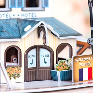 Puzzle 3d monde style style classique france hôtel