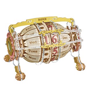 Calendrier moteur en bois à assembler. 250 pièces.