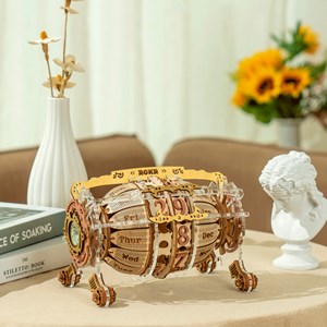 Calendrier moteur en bois à assembler. 250 pièces.