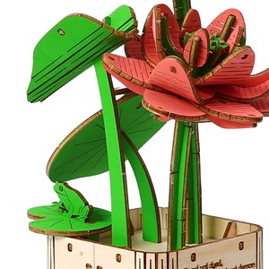Maquette en bois 3d, design de lotus. 107 pièces.