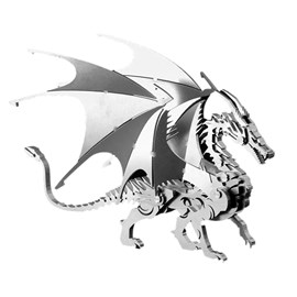 Assemblage 3d en acier inoxydable. Modèle dragon.