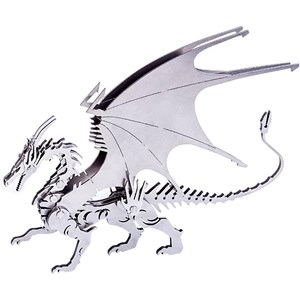 Assemblage 3d en acier inoxydable. Modèle dragon.