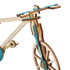 Casse-tête 3d en bois. Design de vélo. 27 pièces.