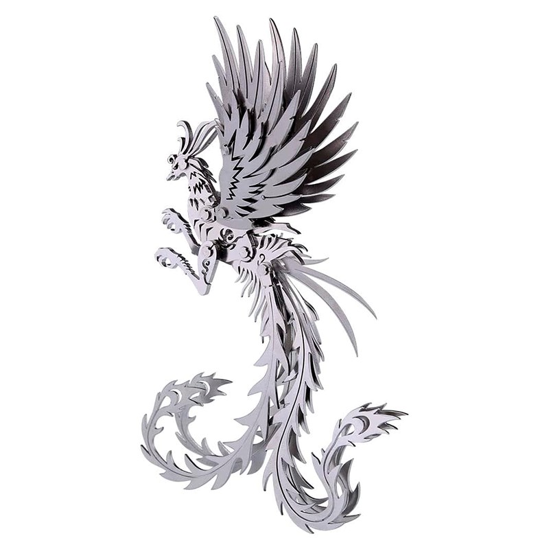 Assemblage 3d en acier inoxydable. Modèle fénix.