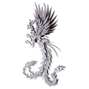 Assemblage 3d en acier inoxydable. Modèle fénix.