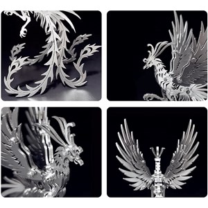 Assemblage 3d en acier inoxydable. Modèle fénix.