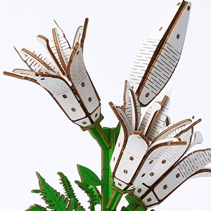 Maquette en bois 3d, design de lys. 136 pièces.