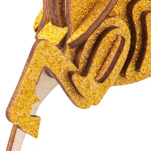 Puzzle 3d en bois. Design de cheval. 32 pièces.