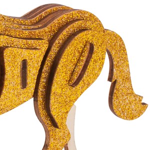 Puzzle 3d en bois. Design de cheval. 32 pièces.