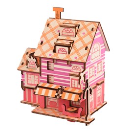 Puzzle 3d en bois. Café français. 38 pièces.