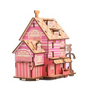 Puzzle 3d en bois. Café français. 38 pièces.