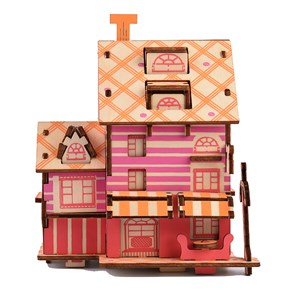 Puzzle 3d en bois. Café français. 38 pièces.