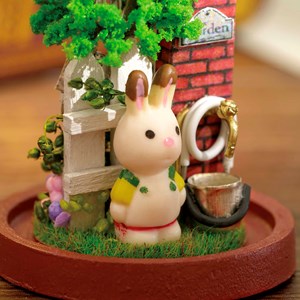 Maquette 3d garden corner mini 2x2,6x4,5 cm.