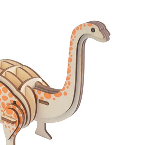 Puzzle 3d en bois. Brontosaurus. 36 pièces.
