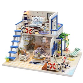 Maquette en bois 3d costa azul 19x15x13 cm.