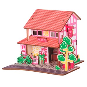 Puzzle 3d en bois. Supermarché. 43 pièces.