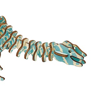 Puzzle 3d en bois. Diplodocus. 40 pièces.