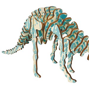 Puzzle 3d en bois. Diplodocus. 40 pièces.