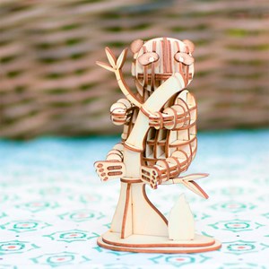 Panda en bois 3d à construire. 67 pièces.