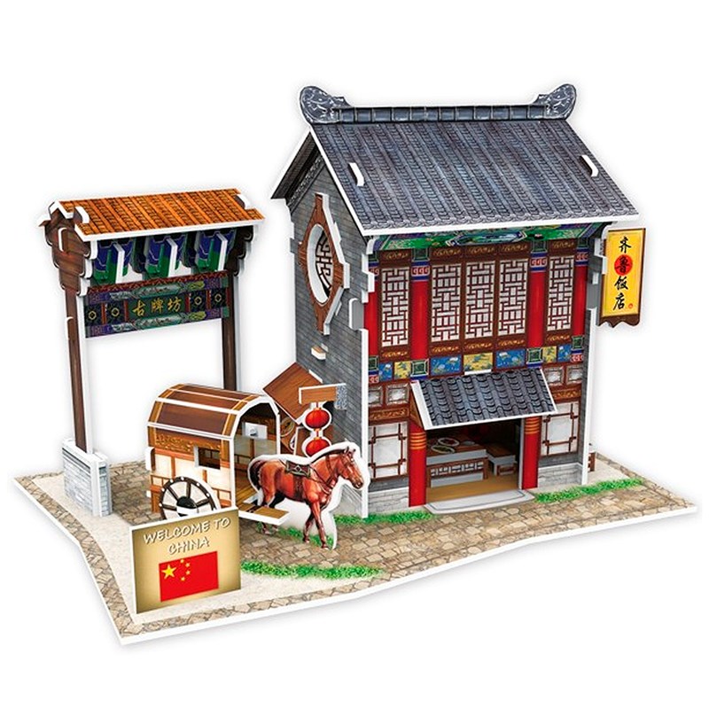 Puzzle 3d style monde hôtel chine qilu