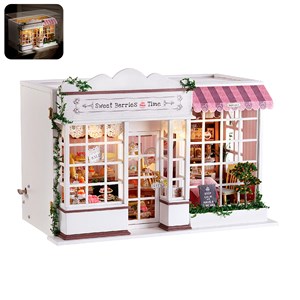 Magasin de bonbons temps des baies. Maquette 3d réaliste avec un grand détail.