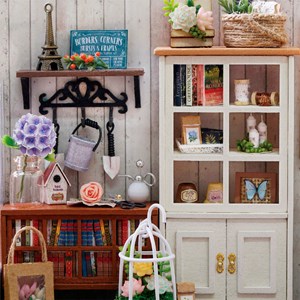 Serre avec des tournesols. Maquette 3d réaliste avec de nombreux détails.