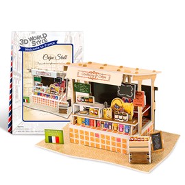 Puzzle 3d world style france  stand de crêpes traditionnel